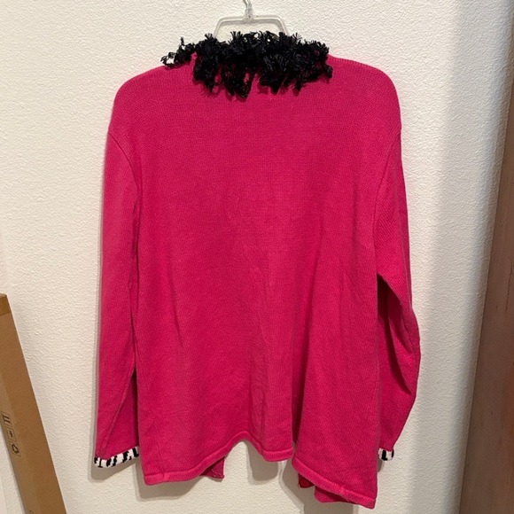 Storybook Knits for HSN Pink Tank Top with Zebra Trim and coordinating cardigan - Picture 10 of 11